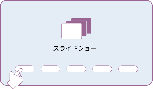操作ボタン付きスライドショーのレイアウト例